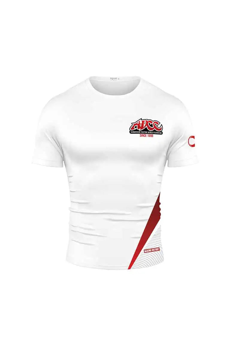 ADCC Rash Guard Manga Corta Blanca