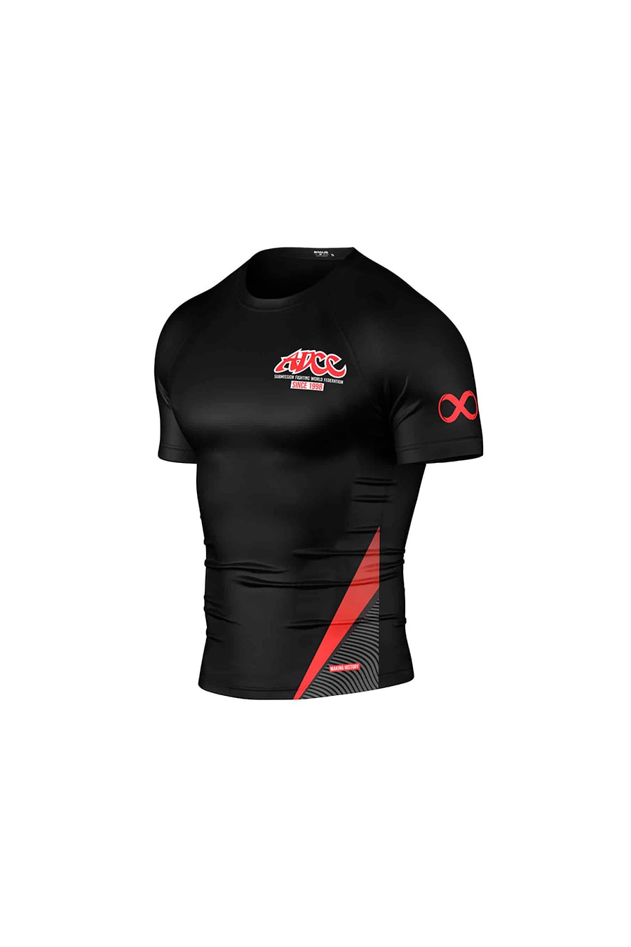 ADCC Rash Guard Manga Corta Negra