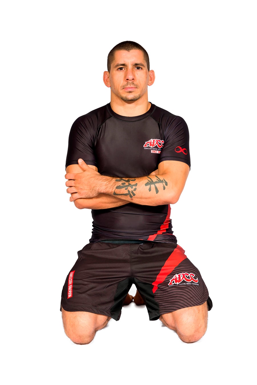 ADCC Rash Guard Manga Corta Negra
