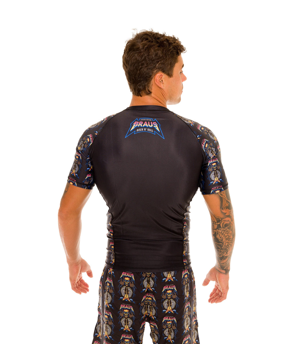 Rash Guard Rock and Roll Manga Corta Braus