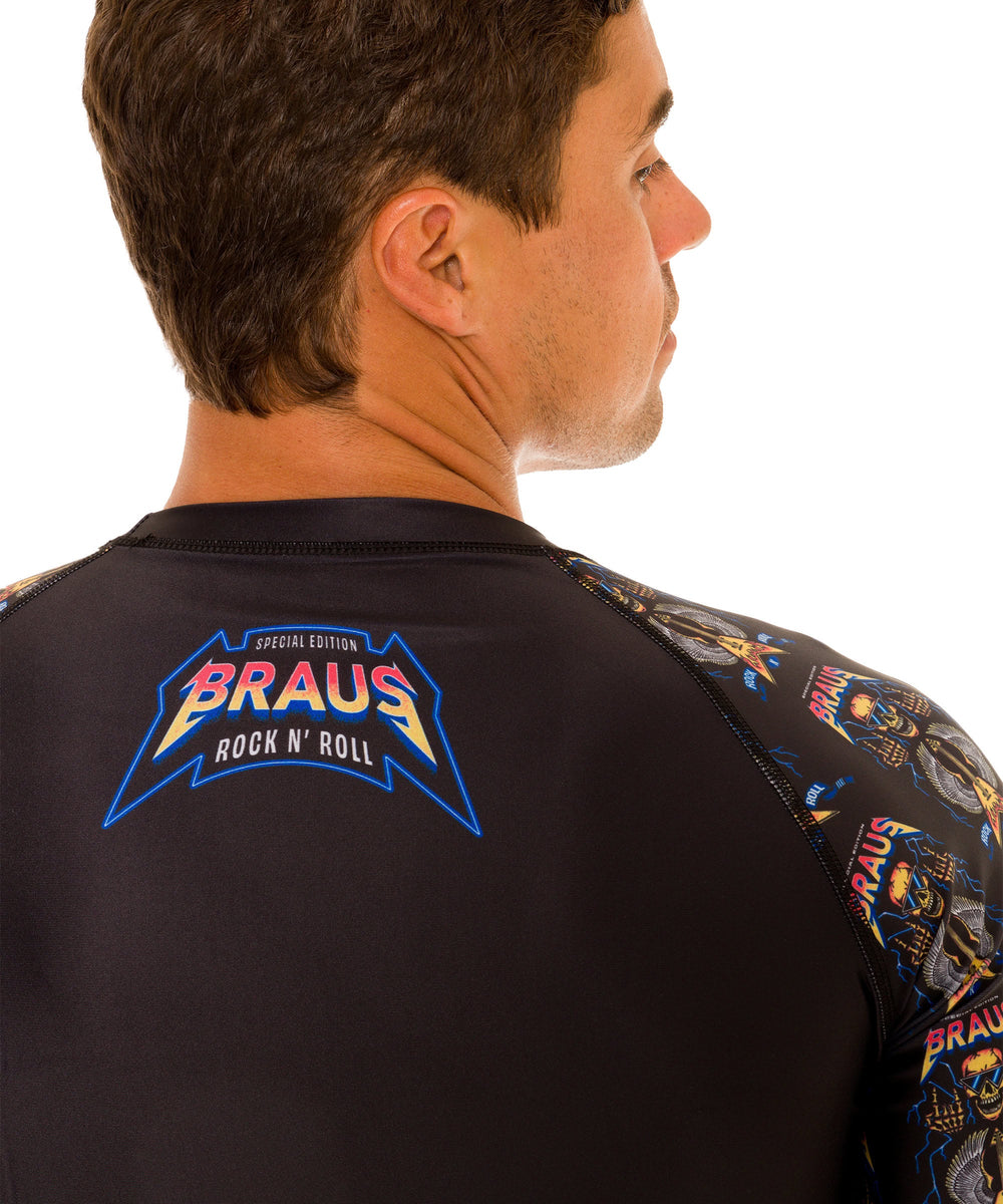 Rash Guard Rock and Roll Manga Corta Braus