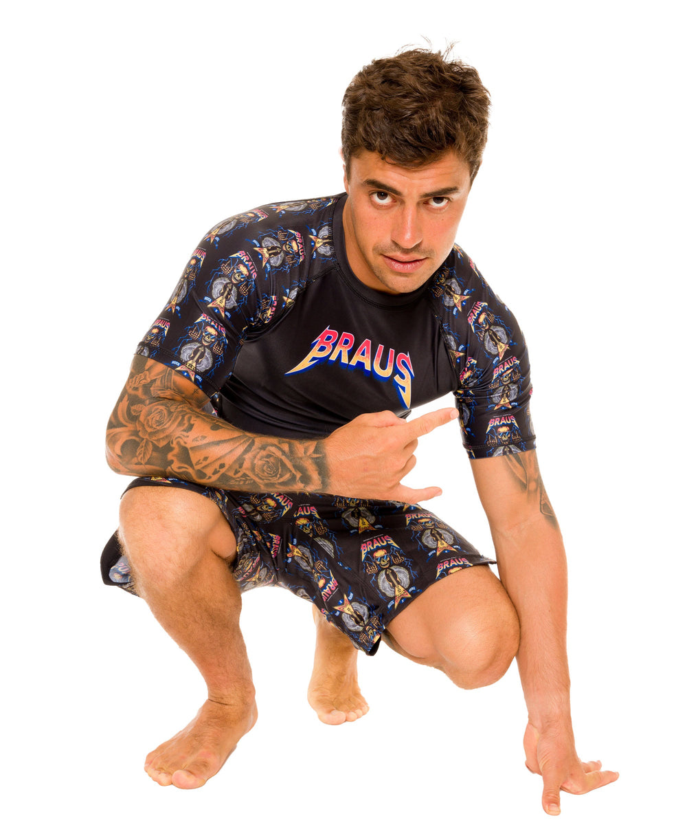 Rash Guard Rock and Roll Manga Corta Braus