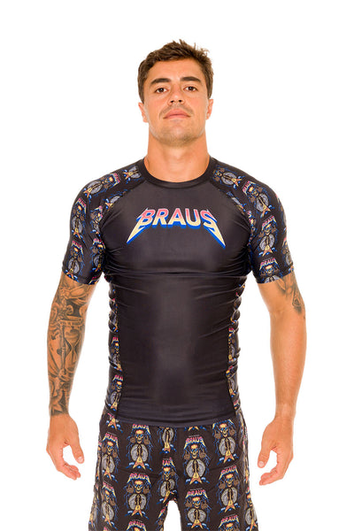 Rash Guard Rock and Roll Manga Corta Braus