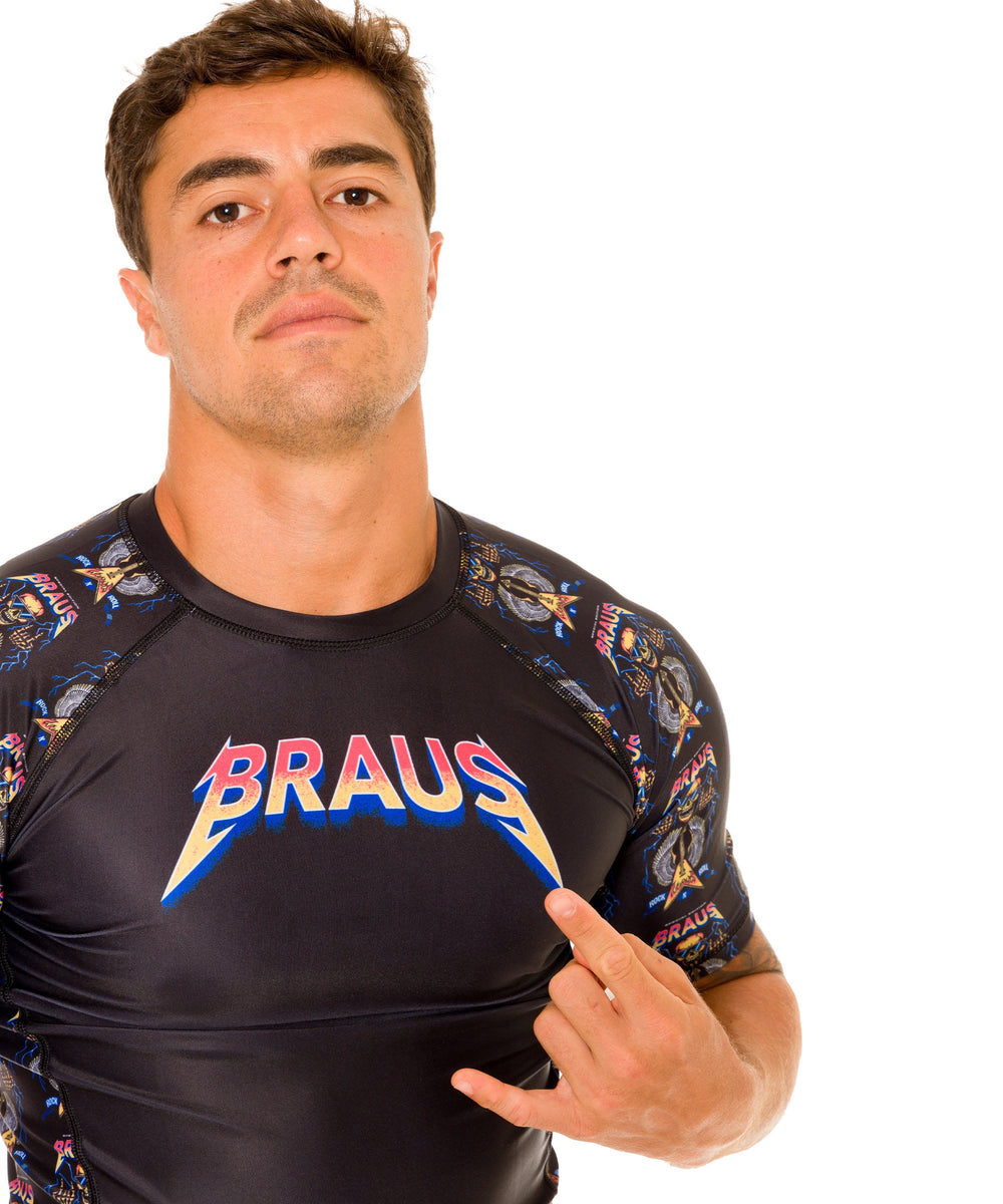 Rash Guard Rock and Roll Manga Corta Braus