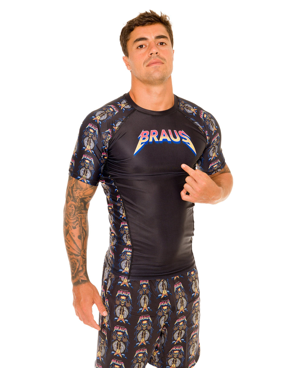Rash Guard Rock and Roll Manga Corta Braus