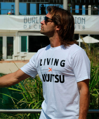 Remera Living Jiu Jitsu Blanca Unisex Braus