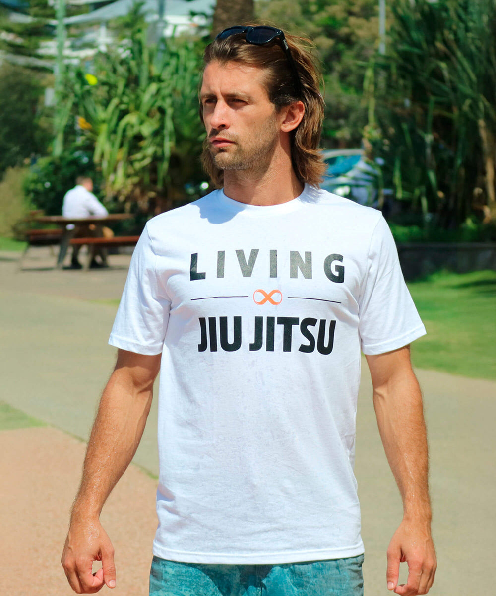 Remera Living Jiu Jitsu Blanca Unisex