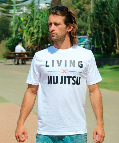 Remera Living Jiu Jitsu Blanca Unisex