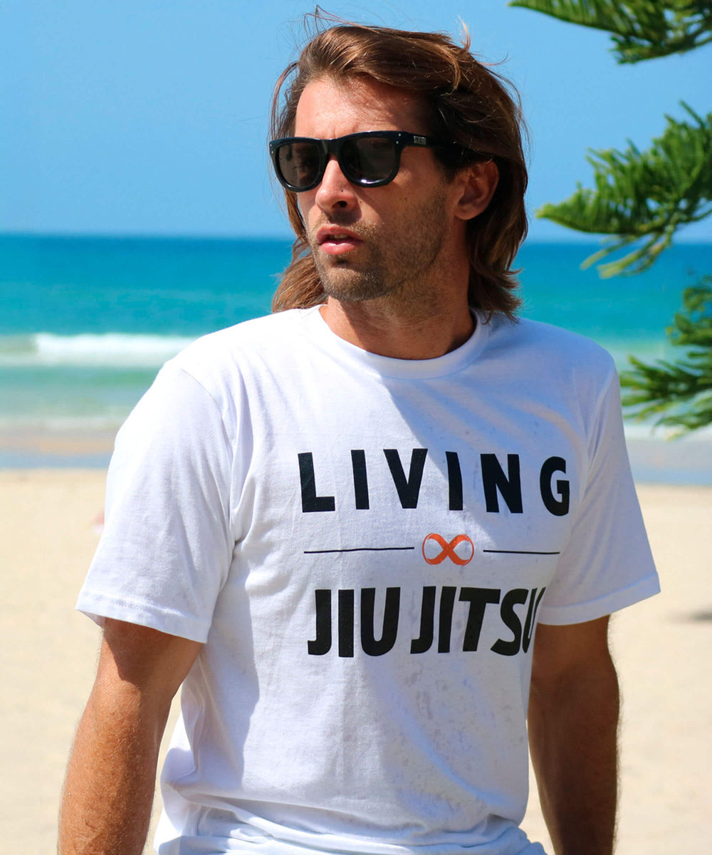 Remera Living Jiu Jitsu Blanca Unisex