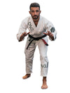 Braus Fight Kimono DNA Jiu Jitsu Blanco - De pie erguido con la chaqueta cerrada